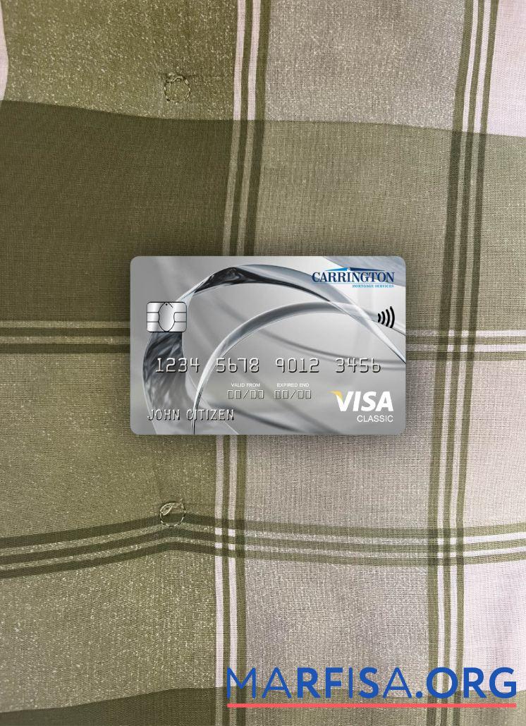 Printable USA Carrington Mortgage Services bank visa classic card photolook front template